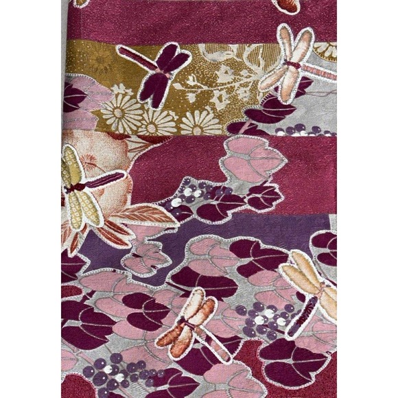 Ikuko Other - Ikuko Collection Fabric by Hanamomen Japanese Floral Dragonflies  1 yd